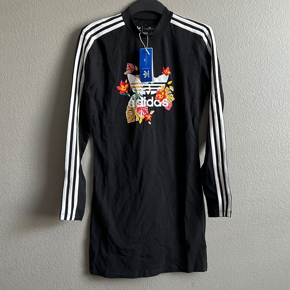 Adidas originals floral black dress